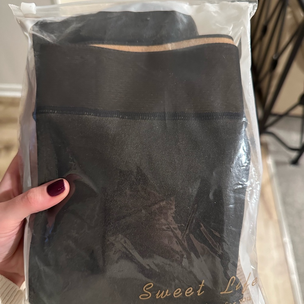 Fuzzy sheer looking tights